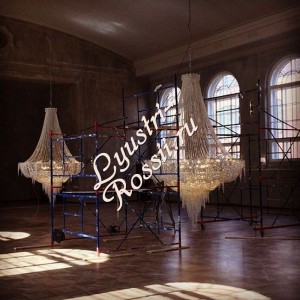 Хрустальная классическая люстра "Принц Обтикон 2500мм с подвесом №1"