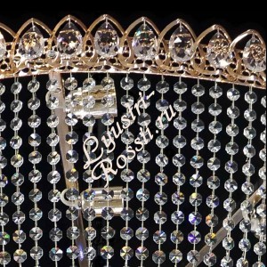 Хрустальная большая люстра "Водопад Лепесток"