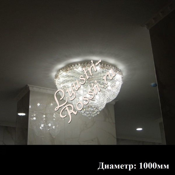 Хрустальная Большая люстра "Водопад 1000мм " в интерьере Хрустальная Большая люстра "Водопад 1000мм " в интерьере